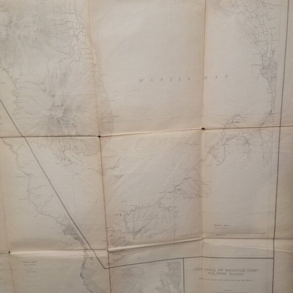 Feb 1944 WWII Amy Air Forces Long Range Navigation Chart Philippine Island Topo - Picture 15 of 16